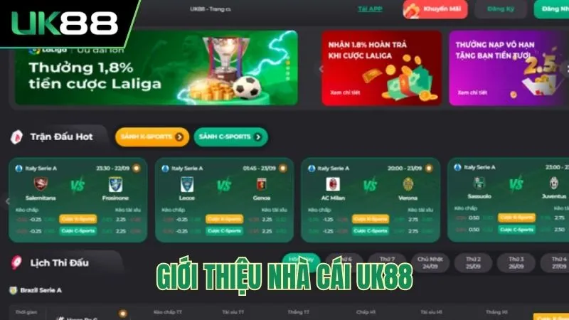 Giới thiệu UK88 - Sân chơi cá cược đẳng cấp cho bet thủ