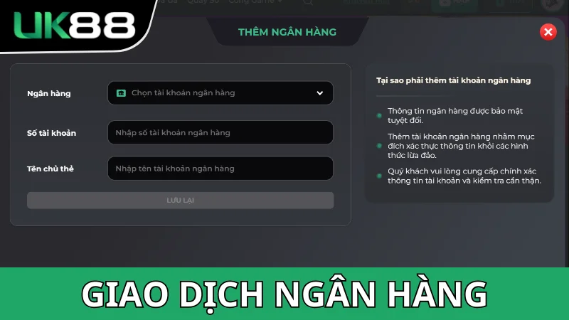 Hướng dẫn nạp tiền UK88 bằng codepay